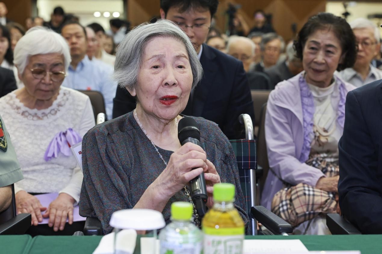 日本籍解放軍老戰(zhàn)士元木光子。中國駐日本大使館供圖